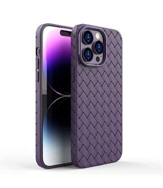 SoFetch Paars Geweven TPU Hoesje iPhone 15 Pro Max