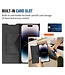 SoFetch Zwart Nappa Textuur Bookcase Hoesje voor de iPhone 15 Pro Max