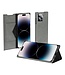 SoFetch Grijs Nappa Textuur Bookcase Hoesje voor de iPhone 15 Pro Max