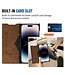 SoFetch Bruin Nappa Textuur Bookcase Hoesje voor de iPhone 15 Pro Max