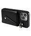 SoFetch Zwart Wallet Litchee 2 in 1 Hoesje voor de iPhone 15 Pro Max