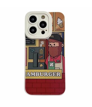 SoFetch Hamburger Cartoon TPU Hoesje iPhone 15 Pro Max