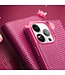 Qialino Roze Krokodillen Flipcover Hoesje voor de iPhone 15 Pro Max