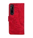 SoFetch Rood Tijger Bookcase Hoesje voor de Sony Xperia 1 V