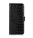 SoFetch Zwart Krokodillen Bookcase Hoesje voor de Sony Xperia 1 V