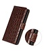 SoFetch Bruin Krokodillen Bookcase Hoesje voor de Sony Xperia 1 V