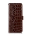 SoFetch Bruin Krokodillen Bookcase Hoesje voor de Sony Xperia 1 V