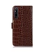 SoFetch Bruin Krokodillen Bookcase Hoesje voor de Sony Xperia 1 V