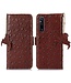 SoFetch Bruin Struisvogel Bookcase Hoesje voor de Sony Xperia 1 V