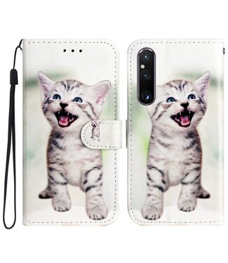 SoFetch Kitten Bookcase Hoesje Sony Xperia 1 V