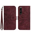 SoFetch Rood Wine SunBloem Bookcase Hoesje voor de Sony Xperia 1 V