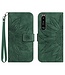 SoFetch Donkergroen SunBloem Bookcase Hoesje voor de Sony Xperia 1 V