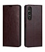 SoFetch Donkerbruin Glad Bookcase Hoesje voor de Sony Xperia 1 V