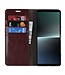 SoFetch Donkerbruin Glad Bookcase Hoesje voor de Sony Xperia 1 V