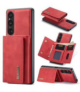 DG.Ming Rood Portemonnee Bookcase Hoesje Sony Xperia 1 V
