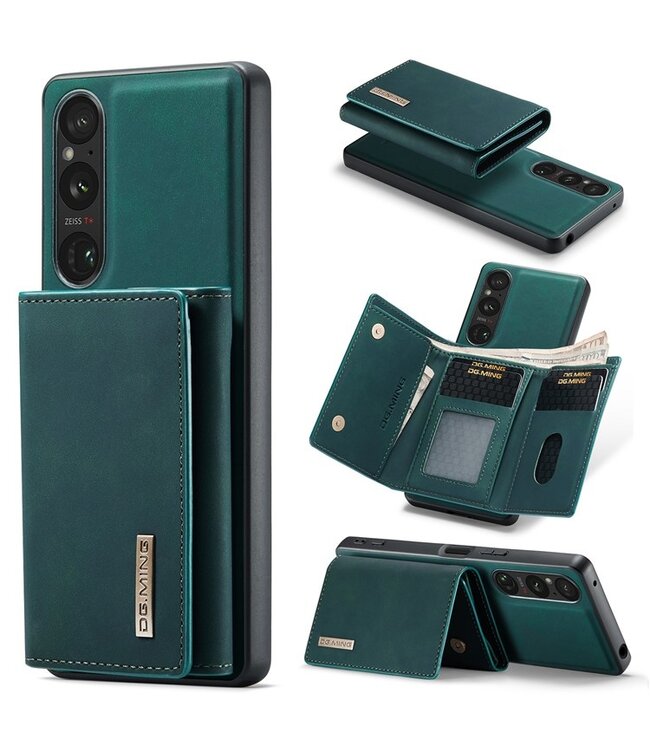 DG.Ming Groen Portemonnee Bookcase Hoesje voor de Sony Xperia 1 V