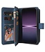 SoFetch Blauw Portemonnee Bookcase Hoesje voor de Sony Xperia 1 V
