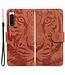 SoFetch Bruin Tijger Bookcase Hoesje met Polsbandje voor de Sony Xperia 10 V