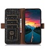 SoFetch Zwart RFID Struisvogel Bookcase Hoesje voor de Sony Xperia 10 V