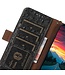 SoFetch Zwart RFID Struisvogel Bookcase Hoesje voor de Sony Xperia 10 V