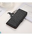 SoFetch Zwart RFID Struisvogel Bookcase Hoesje voor de Sony Xperia 10 V