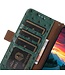 SoFetch Groen RFID Struisvogel Bookcase Hoesje voor de Sony Xperia 10 V