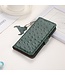 SoFetch Groen RFID Struisvogel Bookcase Hoesje voor de Sony Xperia 10 V