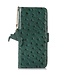 SoFetch Groen RFID Struisvogel Bookcase Hoesje voor de Sony Xperia 10 V