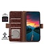 SoFetch Koffiebruin RFID Struisvogel Bookcase Hoesje voor de Sony Xperia 10 V