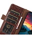 SoFetch Koffiebruin RFID Struisvogel Bookcase Hoesje voor de Sony Xperia 10 V