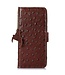 SoFetch Koffiebruin RFID Struisvogel Bookcase Hoesje voor de Sony Xperia 10 V