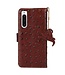 SoFetch Koffiebruin RFID Struisvogel Bookcase Hoesje voor de Sony Xperia 10 V