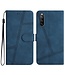 SoFetch Blauw Modern Bookcase Hoesje met Handriem voor de Sony Xperia 10 V
