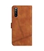 SoFetch Bruin Modern Bookcase Hoesje met Handriem voor de Sony Xperia 10 V