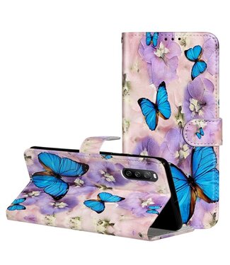 SoFetch Blauwe Vlinder Bookcase Hoesje Sony Xperia 10 V