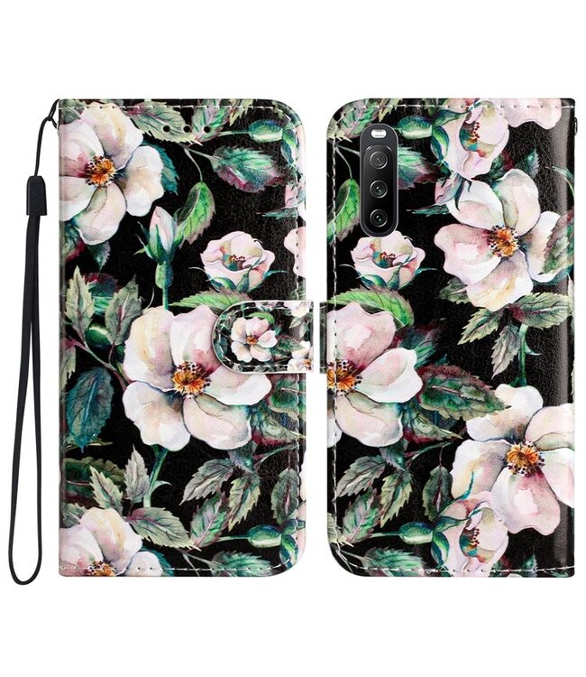 SoFetch  Magnolia Bookcase Hoesje met Handriem voor de Sony Xperia 10 V