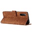 SoFetch Bruin Pasjeshouder Bookcase Hoesje voor de Sony Xperia 10 V
