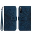 SoFetch Donkerblauw Zonnebloem Bookcase Hoesje voor de Sony Xperia 10 V
