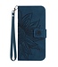 SoFetch Donkerblauw Zonnebloem Bookcase Hoesje voor de Sony Xperia 10 V