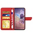 SoFetch Rood Bloem Bookcase Hoesje voor de Sony Xperia 10 V