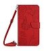 SoFetch Rood Bloem Bookcase Hoesje voor de Sony Xperia 10 V