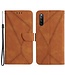 SoFetch Bruin Geometrisch Bookcase Hoesje voor de Sony Xperia 10 V