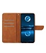 SoFetch Bruin Geometrisch Bookcase Hoesje voor de Sony Xperia 10 V