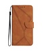 SoFetch Bruin Geometrisch Bookcase Hoesje voor de Sony Xperia 10 V