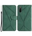 SoFetch Groen Geometrisch Bookcase Hoesje voor de Sony Xperia 10 V