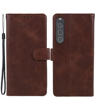 SoFetch Bruin Bookcase Hoesje Sony Xperia 10 V