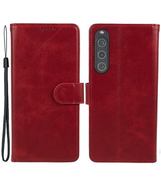 SoFetch Rood Bookcase Hoesje Sony Xperia 10 V