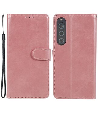 SoFetch Roze Bookcase Hoesje met Handriem Sony Xperia 10 V