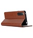 SoFetch Bruin Glad Bookcase Hoesje voor de Sony Xperia 10 V