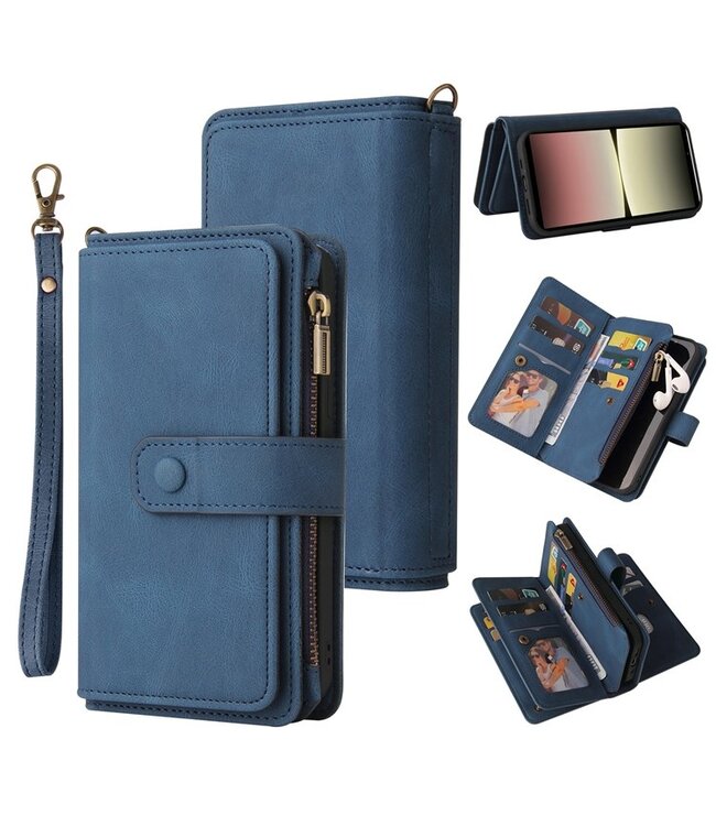 SoFetch Blauw Portemonnee Bookcase Hoesje voor de Sony Xperia 10 V